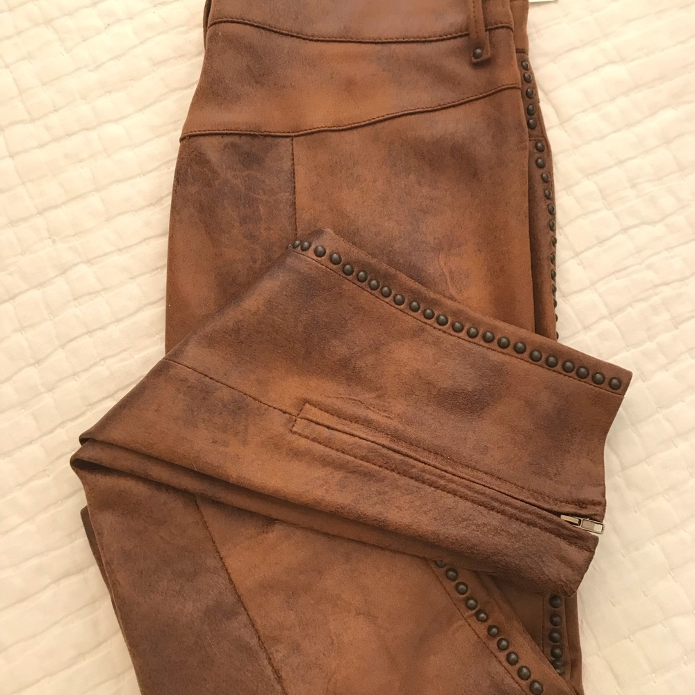 Freepeople faux suede studded pants